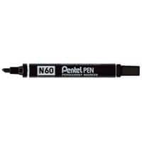 Marcador permanente N60 - Punta biselada - Con capuchón - Pentel