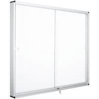 Vitrina de interior con 2 puertas, Capacidad (n.º de hojas A4): 12, Fondo material: Acero, Altura: 91.9 cm