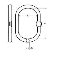 A = Longitud interiorB = Ancho interiorC = Ø sección