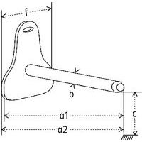 a1 = Fondo útila2 = Fondo totalb = Øc = Altura exterior mín.f = Anchura total