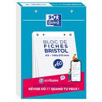 Bloc brístol Oxford 148x210, 30 fichas perforadas Q5/5 - Oxford