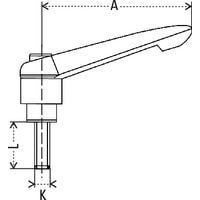 A = longitud del asaK = ØL = longitud tornillo