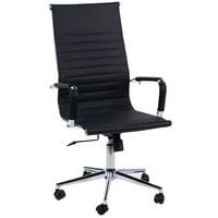 Sillón de dirección Favora negro - Respaldo alto de PU - Manutan Expert