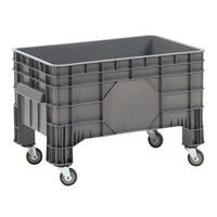 Caja palé apilable, Capacidad: 550 L, Carga máx.: 300 kg, Altura total: 940 mm, Anchura total: 800 mm