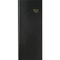 Agenda de banco negra - Año 2024 - Larga, 2 volúmenes de 15 x 33 cm