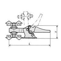 F1/F2 : fuerza de retenciónF3/F4 : fuerza de sujeciónL : longitudAl. : altura