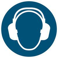 Señal de obligación - Uso de protección auditiva obligatorio - Rígida