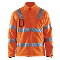 Chaqueta polar de alta visibilidad naranja fluorescente