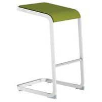 Taburete ergonómico alto con pata blanco C-Stool