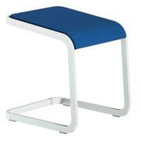 Taburete ergonómico bajo con pata blanco C-Stool