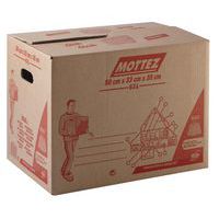 Caja de cartón con cierre automático - 63 L - Mottez