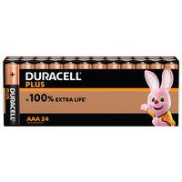 Pila alcalina AAA Plus 100 % - 24 unidades - Duracell