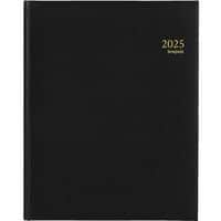 Agenda semanal Concorde negra - 21 × 27 cm - Año 2025