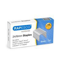 Caja de 1000 grapas 24/6 galvanizadas para grapadora - Rapesco