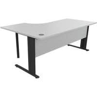 Mesa de oficina compacta, Tipo de patas: Patas en L, Altura: 72 cm, Anchura total: 180 cm