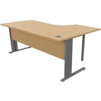 Mesa de oficina compacta, Tipo de patas: Patas en L, Altura: 72 cm, Anchura total: 180 cm