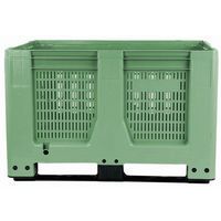 Caja-palé 3 maciza de 3 suelas verde - Schoeller Allibert