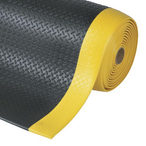 Alfombra antifatiga de espuma Diamond Sof-Tred™ negro/amarillo - Notrax