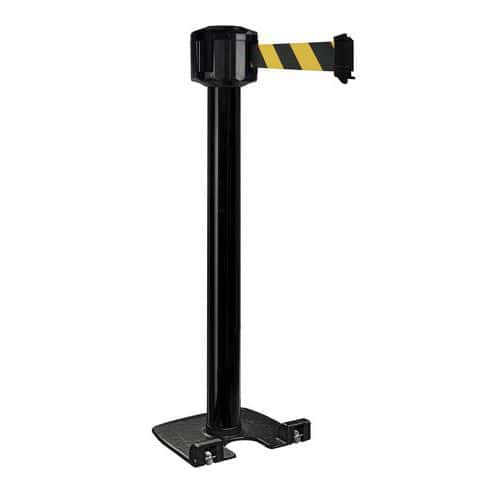 Poste exterior negro con correa de 10 m x 5 cm con ruedas - Viso