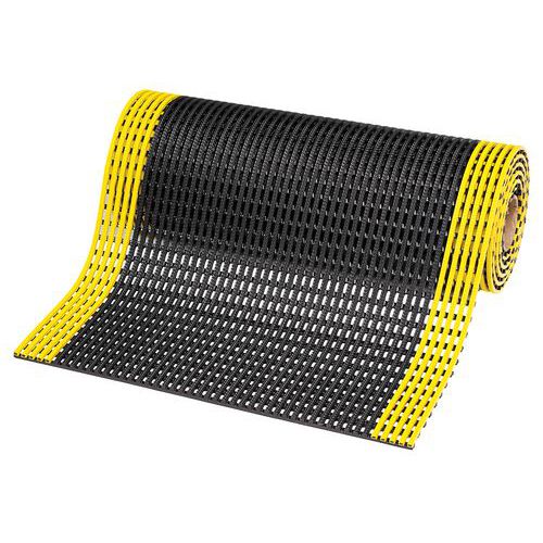 Rejilla de PVC antideslizante Flexdek L90 Negro/ Amarillo - Notrax