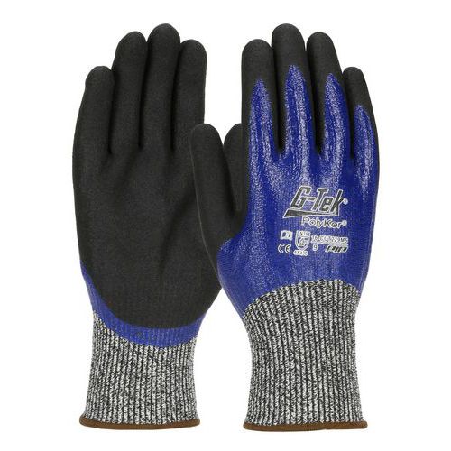 Guantes anticortes G-TEK® POLYKOR® con doble revestimiento de nitrilo - PIP