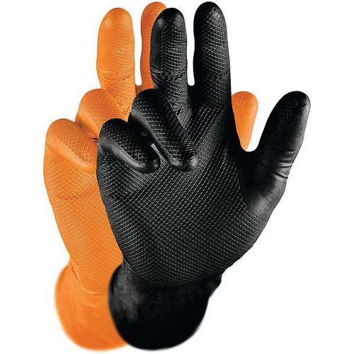 Guantes desechables de nitrilo negro Grippaz - PIP