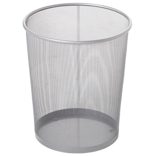 Papelera de rejilla redonda plata - 19 L - Rubbermaid