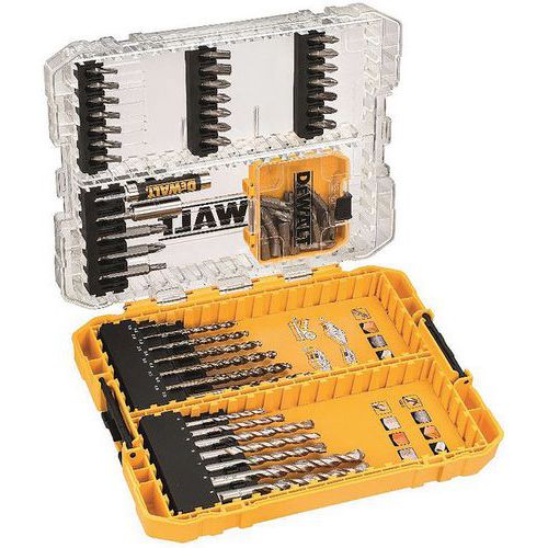 Estuche Toughcase™ para hormigón y metal con 63 piezas - Dewalt