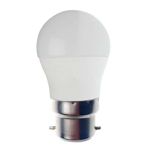 Bombilla LED SMD miniesférica P45 de 6 W con casquillo B22 - VELAMP