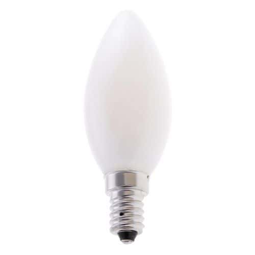 Bombilla LED de filamento oliva con acabo ópalo C35 de 4 W con casquillo E14 - VELAMP