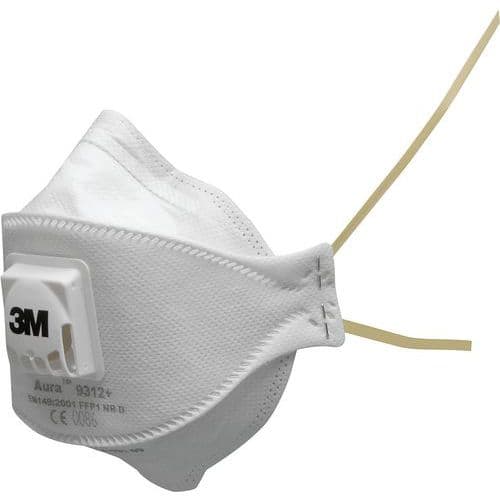 Mascarilla antipolvo Aura™ FFP1 de la serie 9312+ con válvula - 3M