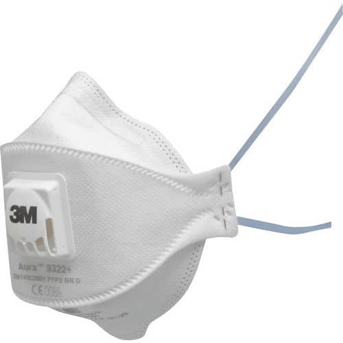 Mascarilla antipolvo Aura™ FFP2 de la serie 9322+ con válvula - 3M