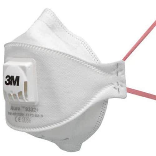 Mascarilla antipolvo Aura™ FFP3 de la serie 9332 con válvula - 3M