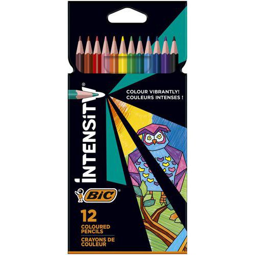 Lápices de colores Intensity triangular mina suave surtidos - BIC