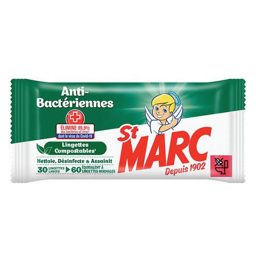 Toallitas antibacterianas St Marc - Paquete de 30