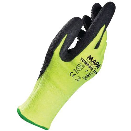 Guantes anticalor con recubrimiento de nitrilo TempDex 710 - Mapa