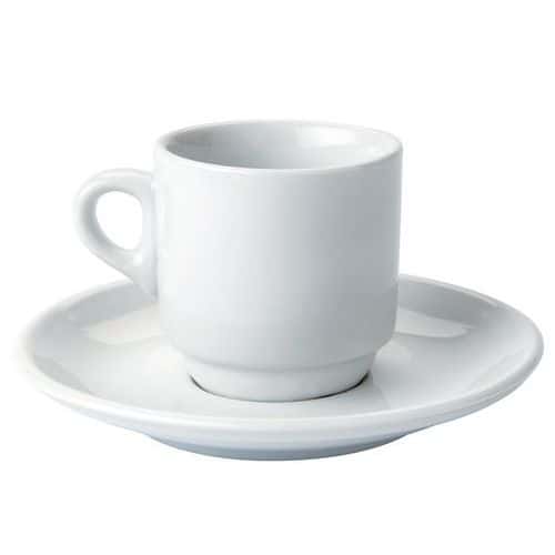 Taza de expresso con plato