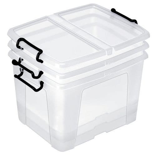 Caja de organización Strata - Tapa de doble solapa - De 0,4 a 65 L