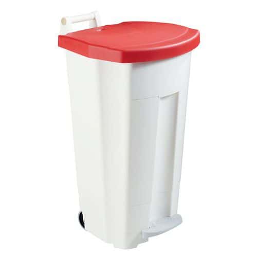 Cubo de basura móvil con pedal - 90 L