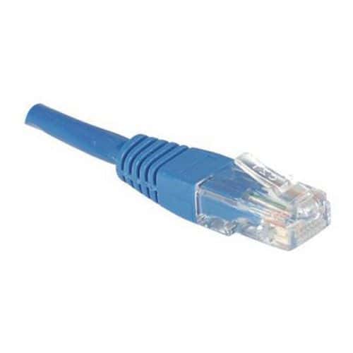 Cordón patch RJ45 - Cable derecho Cat5E - No blindado UTP - Azul