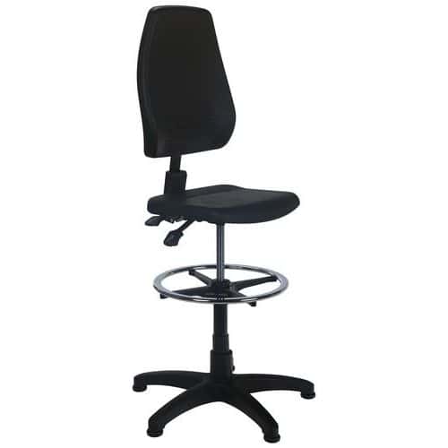 Asiento de taller ErgoSupport con ruedas o patines - Alto- Bimos