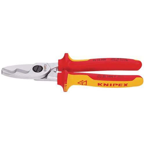 Cortacables de filos doble aislado 1000V VDE Knipex