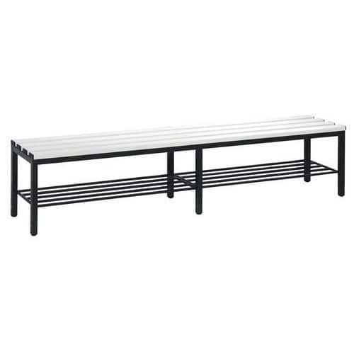 Banco vestuario PVC - con soporte para calzado - CP