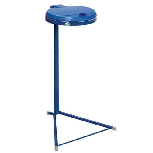 Soporte de bolsa de basura estándar azul con tapa - 120 l