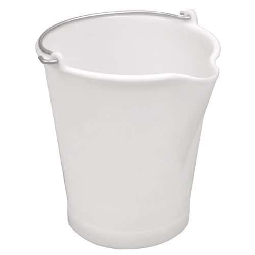 Cubo blanco con pico vertedor - 12 L - Gilac