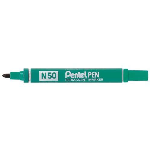 Marcador permanente N50 - Punta ojival - Con capucha - Pentel