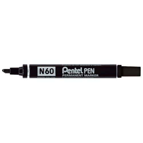 Marcador permanente N60 - Punta biselada - Con capuchón - Pentel