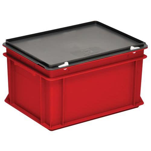 Cajas con tapa RAKO color rojo - 400x300 mm - de 10 a 60 L