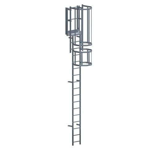Kit completo de escalera con jaula de protección - Altura 3,25 m