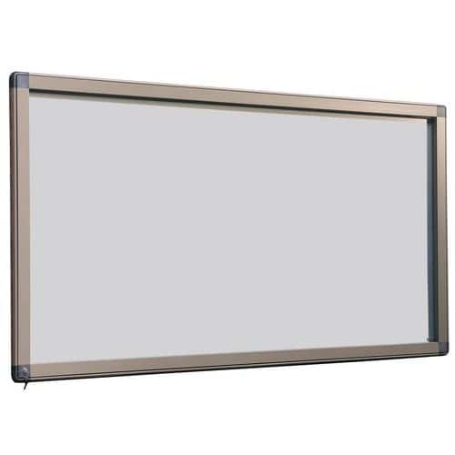 Vitrina de exterior con puerta batiente Grande Antares de estilo italiano - Fondo de aluminio